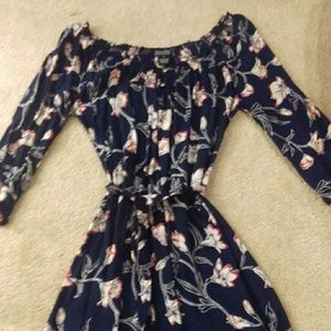 Lucky Brand Small Navy Dress 3/4 sleeve